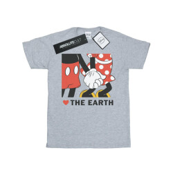Li-cense Disney meisjes mickey mouse hart de aarde katoenen t-shirt