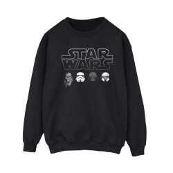 Li-cense Star wars dames sweatshirt met karakterkoppen