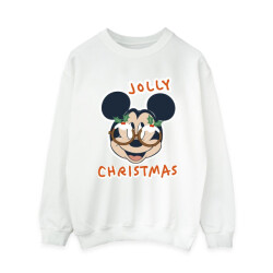 Li-cense Disney dames mickey mouse jolly christmas bril sweatshirt