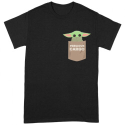 Li-cense Star wars: the mandalorian unisex volwassenen precious cargo baby yoda t-shirt