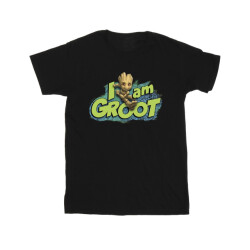 Li-cense Marvel heren guardians of the galaxy ik ben groot springen t-shirt