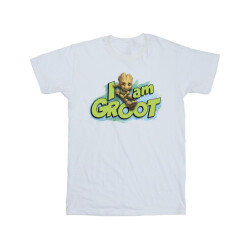 Li-cense Marvel heren guardians of the galaxy ik ben groot springen t-shirt