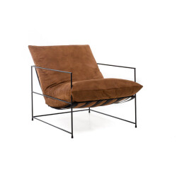 Aemely Fauteuil elton powdercoated pu leer