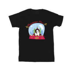 Li-cense Elf meisjes kerstmis snowglobe katoenen t-shirt