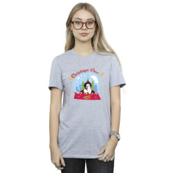 Li-cense Elf dames kerstmis snowglobe katoenen vriendje t-shirt