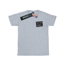 Li-cense Marvel meisjes captain borstlap katoenen t-shirt