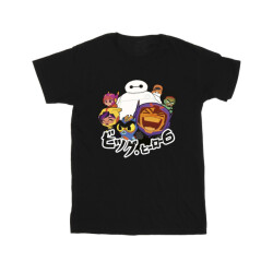 Li-cense Disney meisjes big hero 6 baymax groep manga katoenen t-shirt