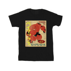 Li-cense Disney meisjes big hero 6 baymax nieuwspapier katoenen t-shirt
