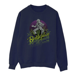 Li-cense Beetlejuice heren paars cirkel sweatshirt