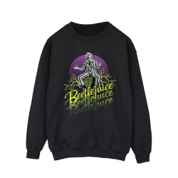 Li-cense Beetlejuice heren paars cirkel sweatshirt