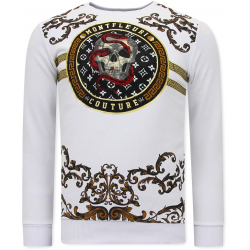 Tony Backer Sweater met print snake skull