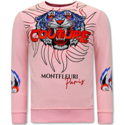 Tony Backer Sweater met print tiger couture