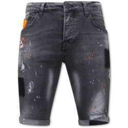 Local Fanatic Slim fit korte spijkerbroek 1034