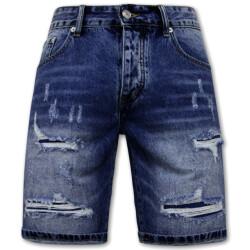 Enos Slim fit korte broek denim short