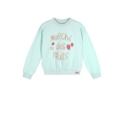 NoNo Zomer sweater meisjes mint borduursel ko