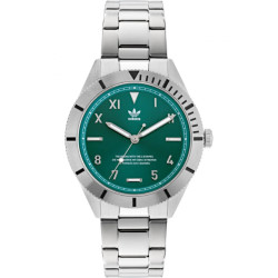 Adidas Rvs horloge met groene wijzerplaat edition drie