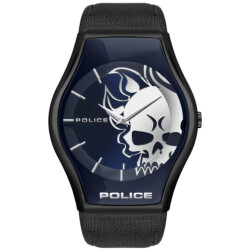 Police Leren horloge met 45mm wijzerplaat diameter