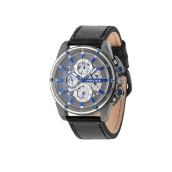Police Leren horloge met grijze multi dial 47mm