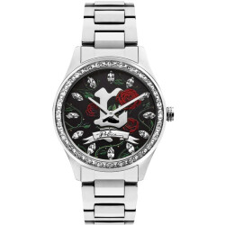 Police Rvs horloge met zwart wijzerplaat 36mm