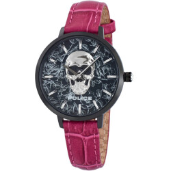 Police Multicolor leren horloge met mineraalglas