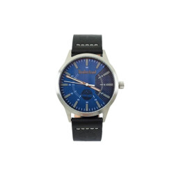 Timberland Leren horloge met blauwe wijzerplaat