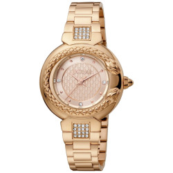 Just Cavalli  Rose dameshorloge met rhinestone accenten