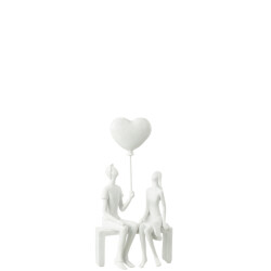 J-Line koppel zittend hart ballon poly 12x6x23.5cm