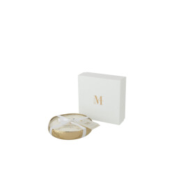 J-Line geurkaars m-chic metaal goud medium-21u 19x19x4.5cm