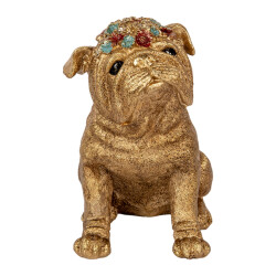 Clayre & Eef Decoratie beeld hond 29x17x29 cm kunststof