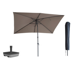 Kopu ® sevilla parasol rechthoek 200x300 cm met hoes en voet balkonparasol