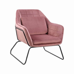 Aemely Fauteuil joy roze velours