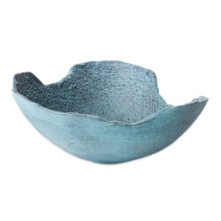 Benoa Schaal decoratief blauw patina middel (set of 4)