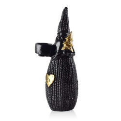 Casa di Elturo Waxinelichtje houder kerstman – keramiek – – goud – h30cm