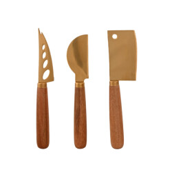 Casa di Elturo Kaas messen set van 3 acacia goud /