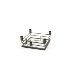Casa di Elturo Mirror tray kandelaar vierkant - l21 x b21 x h9 cm