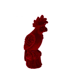 Casa di Elturo Velvet papegaai bordeaux rood