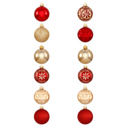 Casa di Elturo Breukvaste kerstballen set goud/ Ø 7 cm 12-delig