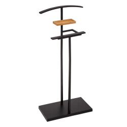 Casa di Elturo Dressboy kledingstandaard kledingbutler - bamboe en metaal – h114 cm