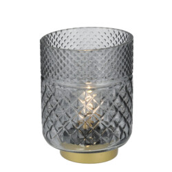 Casa di Elturo Led-lamp cristal – – h17 cm – werkt op batterijen (incl. lamp)
