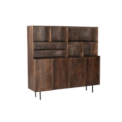 Livingfurn kabinetkast elan 180cm mangohout / gecoat staal