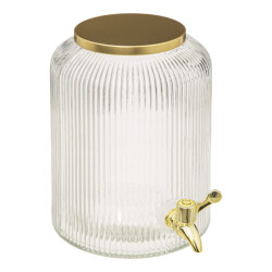 Casa di Elturo Glazen dispenser met tapkraan 5l kleurig