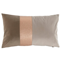 Casa di Elturo Sierkussen velvet glam beige khaki goud 50 x 30 cm (incl. vulling)