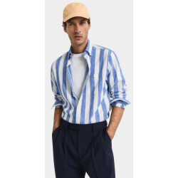 Gant Casual hemd lange mouw reg cotton linen bold stripe 3250043/407