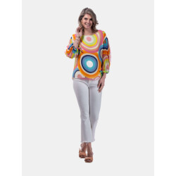 Mucho Gusto ® blouse cala d'or kleurrijke cirkel print