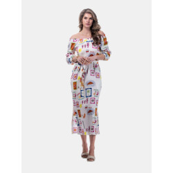 Mucho Gusto ® dress cinque terre 2 tropical patches print