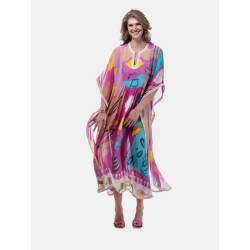 Mucho Gusto ® kaftan capaccio drawn pink patchwork