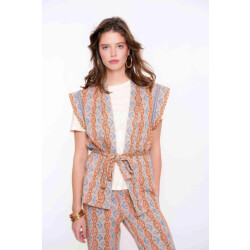 Geisha 55122-20 720 gilet sand/camel/blue