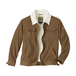 Atlas For Men Heren sherpa gevoerd corduroy kraagjack