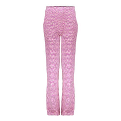 Geisha Zomer broek meisjes wide aop cassis / off white
