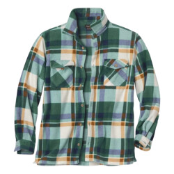 Atlas For Men Heren geruit fleece overshirt
